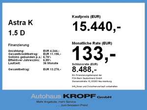 Opel Astra K 1.5 D Winterpaket,Parkpilot,USB,Klima Bild 4