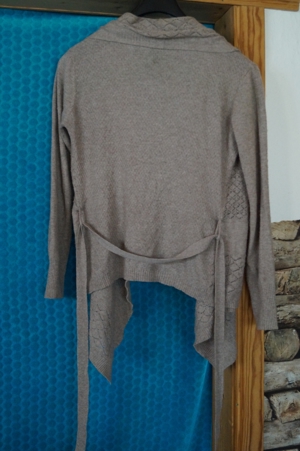 Schicke Wasserfall Damen-Strickjacke * Gr. M L * TOP * grau Bild 3