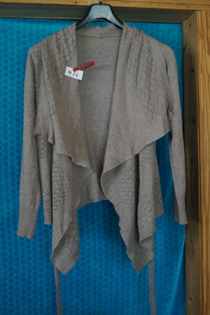 Schicke Wasserfall Damen-Strickjacke * Gr. M L * TOP * grau Bild 4