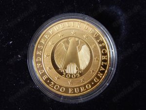 200 Euro Gold D 1 Unze Gold 999 im Etui 2002 Goldeuro Bild 2