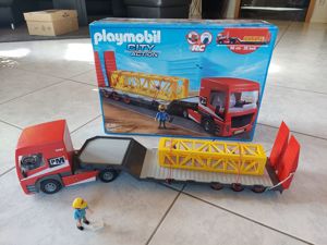 Playmobil Schwerlasttransporter Tieflader Lastwagen 5467 City action, wie neu Bild 2