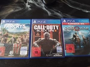 3 super Playstation 4 Spiele USK 18 , Call of Duty Black OPS 3  , Far Cry 5 , God of War 