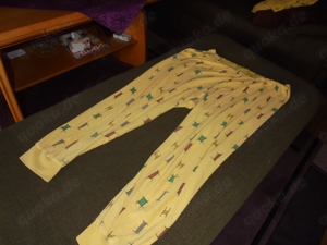 Damen Schlafanzug Frotte gelb gemustert Gr. L Bild 2
