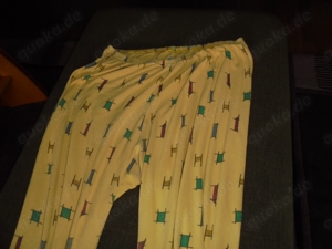 Damen Schlafanzug Frotte gelb gemustert Gr. L Bild 4