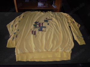 Damen Schlafanzug Frotte gelb gemustert Gr. L Bild 3