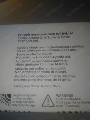 Model Auto Renault Espace e-tech full hybrid, 1:43 Modell OVP Bild 4