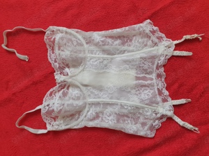 Braut Corsage Bustier weiß Gr. 75 DD bzw. 75 E mit Strapse Bild 1