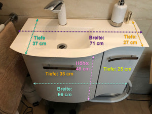 Waschbecken mit Pelipal Unterschrank Bild 7
