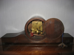 Große Gewölbte Kaminuhr von Haid, 20er Jahre Bild 5