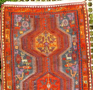 Orientteppich  Akstafa Sumach Sumakh antik 288x117 T147 Bild 5