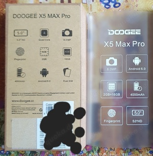 Handy Doogee X5 Farbe Schwarz  Bild 3