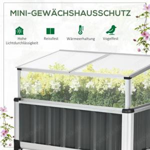 Hochbeet Mini-Gewächshaus Transparent Zuchthaus Wetterbeständig Bild 2