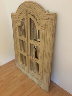 Dekoration: Fenster mit Spiegel, Holz, shabby