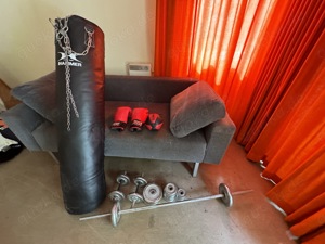 Box (Sack, Birne, Handschuhe) Langhandel Gewichte Fighter Gym Fitness Kämpfer Figth