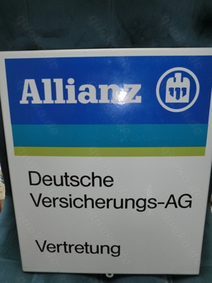 Allianz Emaille Schild Bild 1