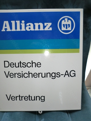 Allianz Emaille Schild Bild 2