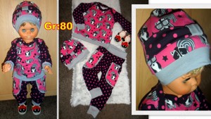 *Mädchen Outfit Set GR: 80..Liebe zu Handmade*Kreativität ohne Grenzen* Bild 1