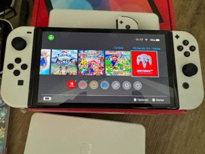 Nintendo Switch OLED-Modell 64GB Handheld-Spielekonsole - Weiß | 6 Spiele & Co Bild 4