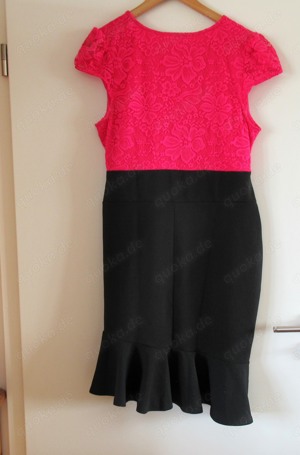 NEUES Kleid kurzärmelig oben pink unten Schwarz Größe 44   46 Bild 5