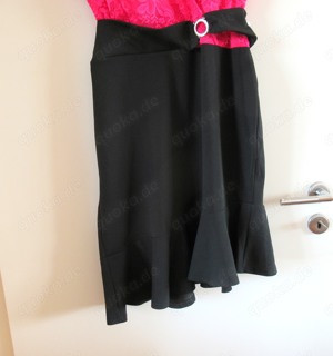 NEUES Kleid kurzärmelig oben pink unten Schwarz Größe 44   46 Bild 6