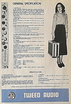 Vintage Tweed BC82 Koffermixer, C547 Mikrokanäle, 2 Begrenzer, direktes Netzteil Bild 4
