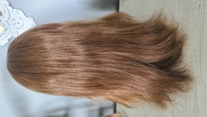 Dunkel-blonde Echthaar-Perücke | für Kopfgröße 60 oder schmaler | sehr guten Zustand  Bild 4