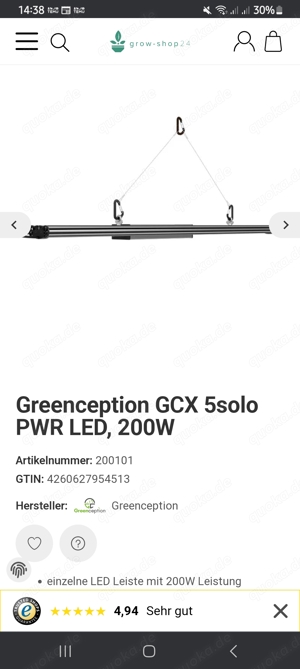 Greenception GCX 5solo PWR LED, 200W Bild 2