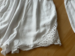 Jumpsuit Größe XS weiß mit Spitze langarm Bild 4