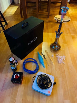 Pandora Edelstahl Shisha mit viel Zubehör und Transportbox