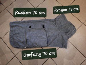 Super saugfähiger Hundemantel, Hundehandtuch, Gr. L  25-35 kg, grau