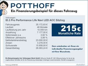 Volkswagen ID.3 Pro Performance Life Navi LED ACC Sitzhzg Bild 2