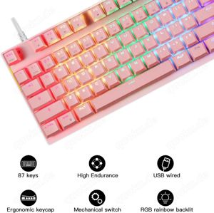 NEUER MOTOSPEED Professional Gaming Mechanical Keyboard RGB Led Backlit, Mac, Pc Bild 4
