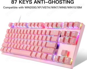 NEUER MOTOSPEED Professional Gaming Mechanical Keyboard RGB Led Backlit, Mac, Pc Bild 2
