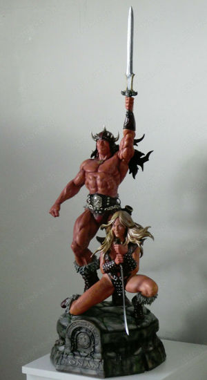 Conan the Barbarian & Valeria 14 Scale Statue Diorama Fan Art Custom Arnold Bild 5