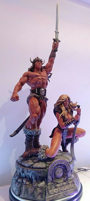 Conan the Barbarian & Valeria 14 Scale Statue Diorama Fan Art Custom Arnold Bild 4