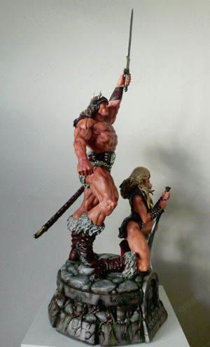 Conan the Barbarian & Valeria 14 Scale Statue Diorama Fan Art Custom Arnold Bild 2