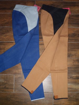 Schicke Reithose Damen Größe 42 blau und camel  Bild 4