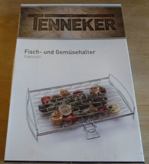 Fisch- und Gemüsehalter TENNEKER  Stahl Grillrost, 45 cm lang