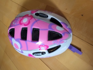 UVEX Kinderfahrradhelm, weiß-rosa-lila, Gr. 46-52cm