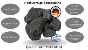 Saunasteine 25Kg Größe 60 bis 130 mm Neuware