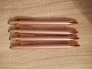 4 Kugelschreiber Touchpen Rosé Gold Bild 1