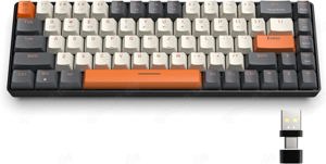 Tastatur nagelneu rot schwarz weiss drahtlos 