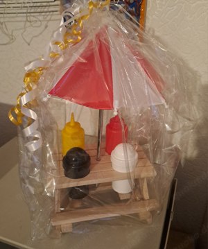 Salz und Pfefferstreuer, Senf und Ketchup "SITZGARNITUR"