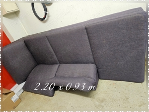 Eck -Couch 2 Teilig Antrazit  sehr stabil, massiv  Bild 2