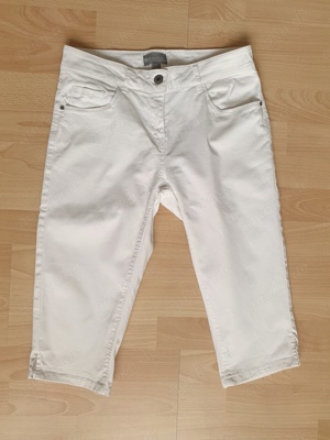 Hose Caprihosen Gr. 36 weiß