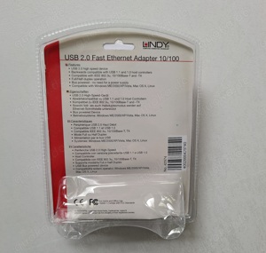USB 2.0 Fast Ethernet Adapter 10 100 NEU OVP Bild 2
