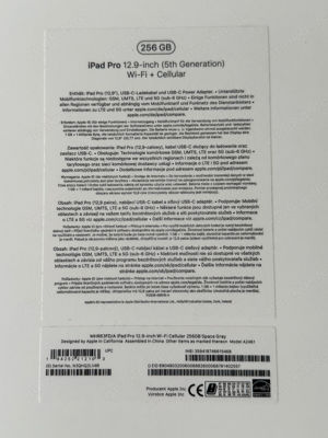Apple iPad Pro 5. Gen 256GB, Wi-Fi + 5G (Ohne Simlock), 12,9 Zoll - Space Grau Bild 10
