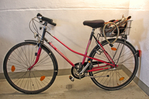 rotes City-Fahrrad für Damen von Kuncing