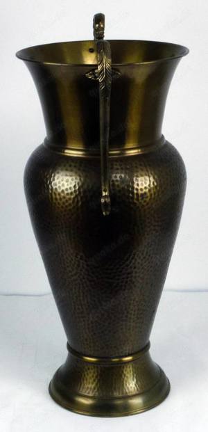 Attraktive große Messing-Bodenvase mit 2 Henkeln Bild 2