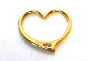 Anhänger ohne Kette - goldfarben mit Strassstein - Modeschmuck - neu Bild 2